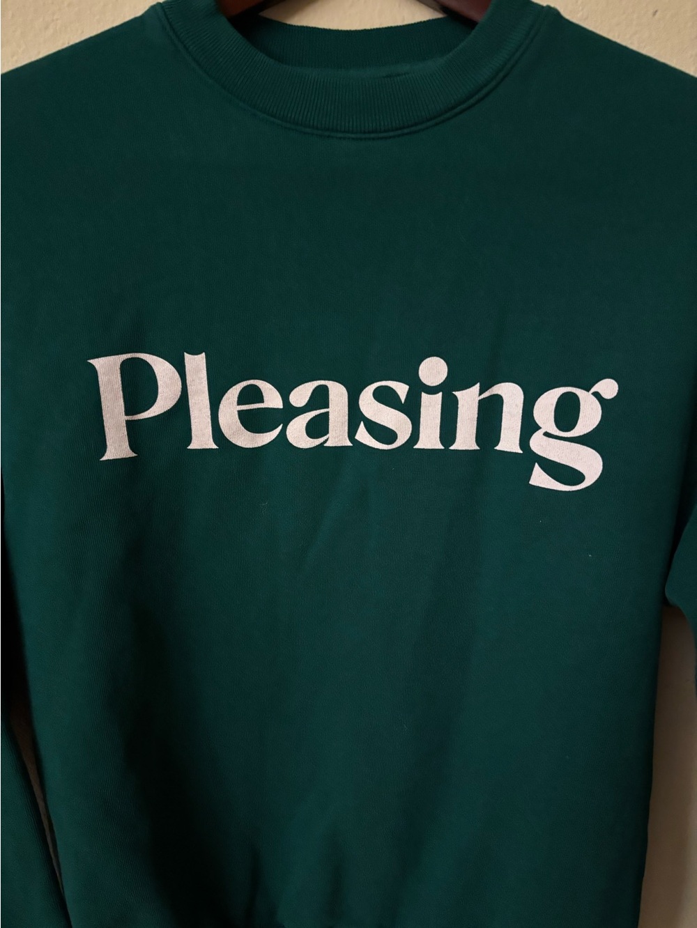 Pleasing Logo Crewneck Sweatshirt in Deep Teal